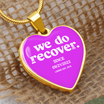We Do Recover Heart Sober Jewelry featuring the design (view 11)