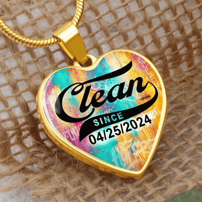 clean since necklace - sober jewelry 