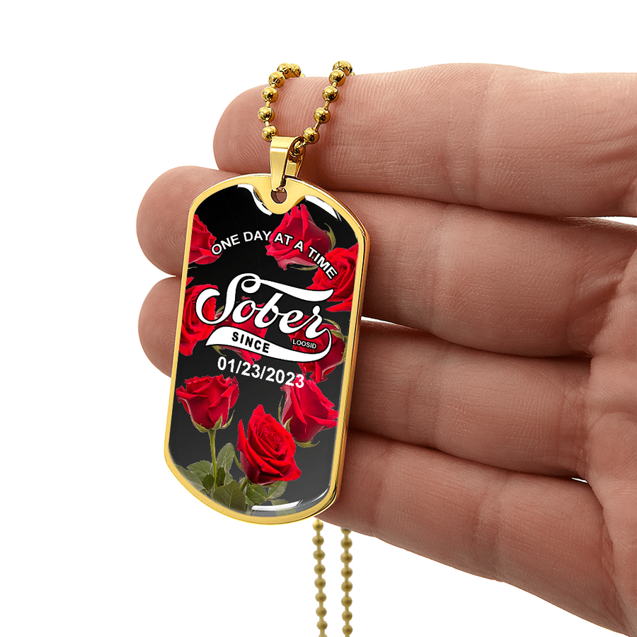 Elegant Sober Jewelry necklace symbolizing strength and hope