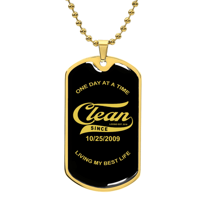 sobriety gift high quality surgical steel necklace