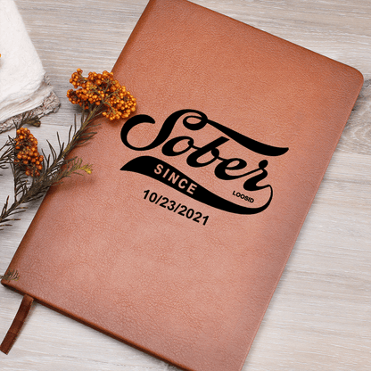 Stylish Sobriety Gift journal symbolizing strength and progress