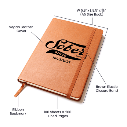 Thoughtful Sobriety Gift journal honoring sobriety milestones