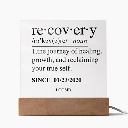 Recovery Acrylic Plaque Table / Desk Sign