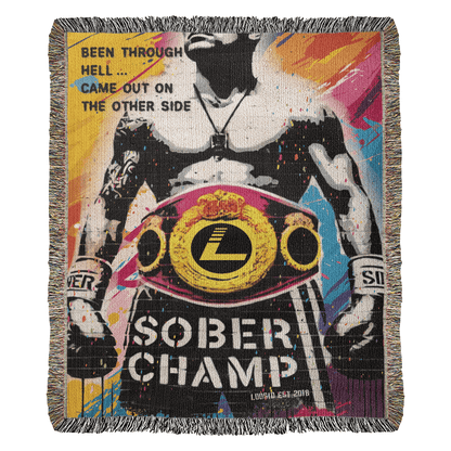 Sober Champ Man Heirloom Woven Blanket