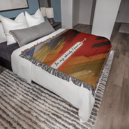 In My Sobriety, I Found My Strength Heirloom Woven Blanket