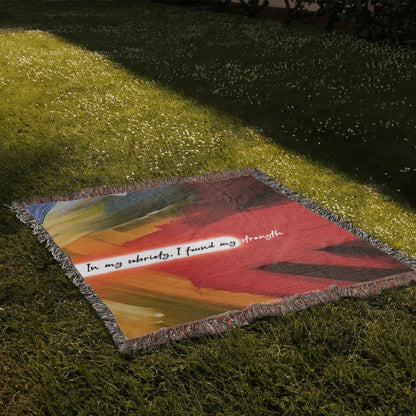 In My Sobriety, I Found My Strength Heirloom Woven Blanket