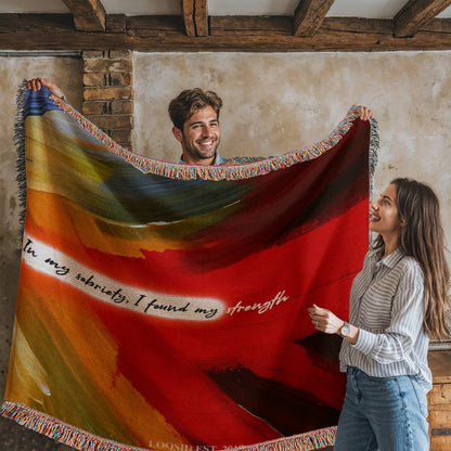 In My Sobriety, I Found My Strength Heirloom Woven Blanket