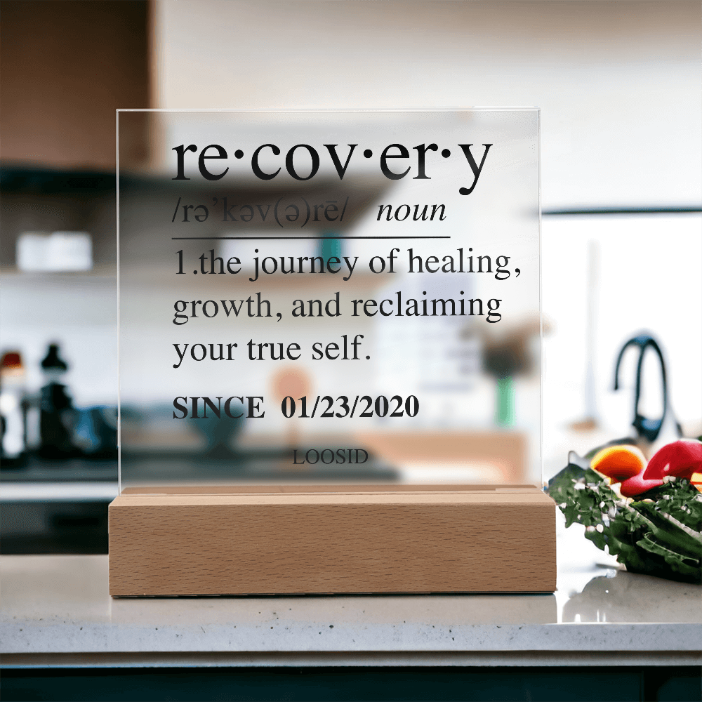 Recovery Acrylic Plaque Table / Desk Sign