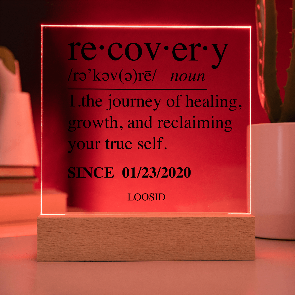 Recovery Acrylic Plaque Table / Desk Sign