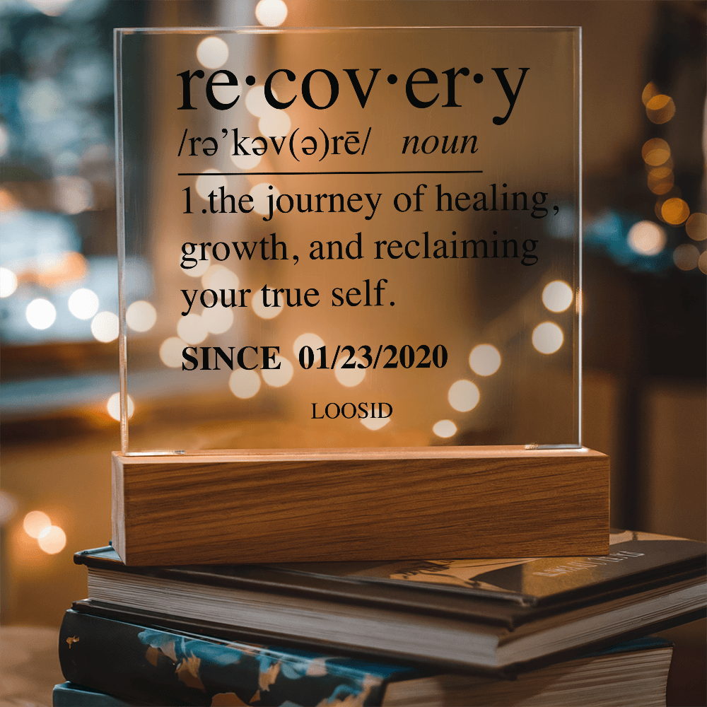 Recovery Acrylic Plaque Table / Desk Sign