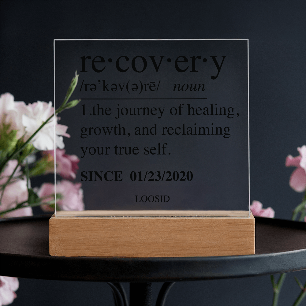 Recovery Acrylic Plaque Table / Desk Sign