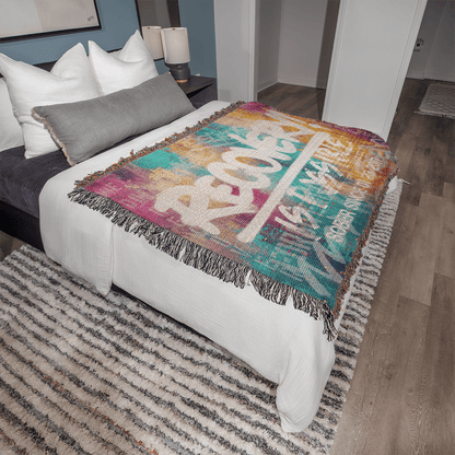 Sobriety Gift | Recovery Is Possible Woven Blanket with Date