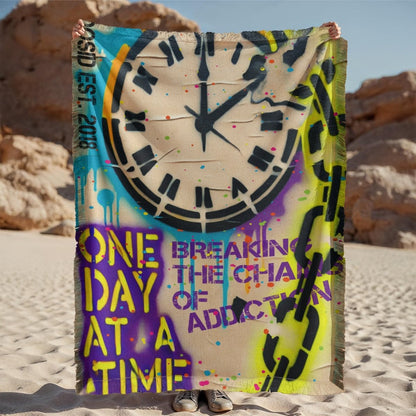 One Day at a Time Printed Recovery Blanket graphic detail (view 4)