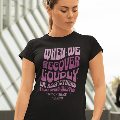everyday sober t shirt product display