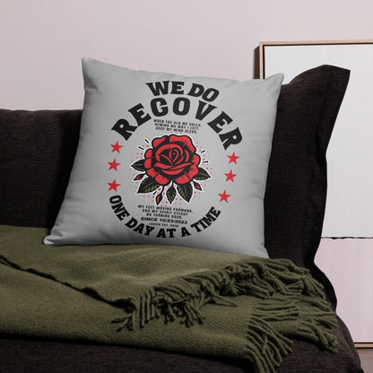 We Do Recover Sober Pillow graphic detail (view 4)