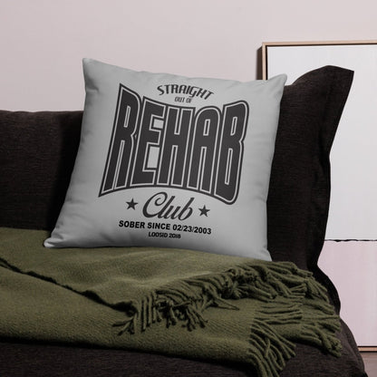 Rehab Sober Pillow graphic detail (view 4)