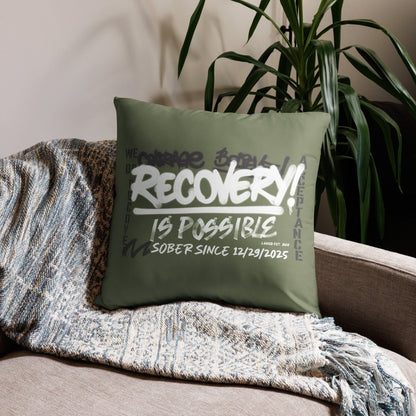 Recovery is Possible Sober Pillow graphic detail (view 4)