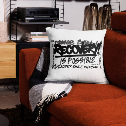 Recovery is Possible Sober Pillow graphic detail (view 4)