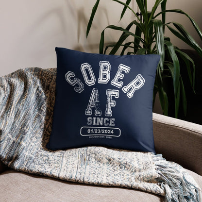 Sober AF Sober Pillow flat lay styled image (view 3)