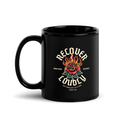 Recover Loudly Sober Coffee Mug close-up view (view 2)