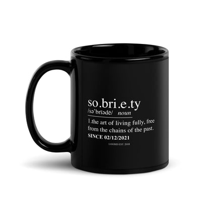 Sobriety Definition Glossy Sober Sober Coffee Mug close-up view (view 2)