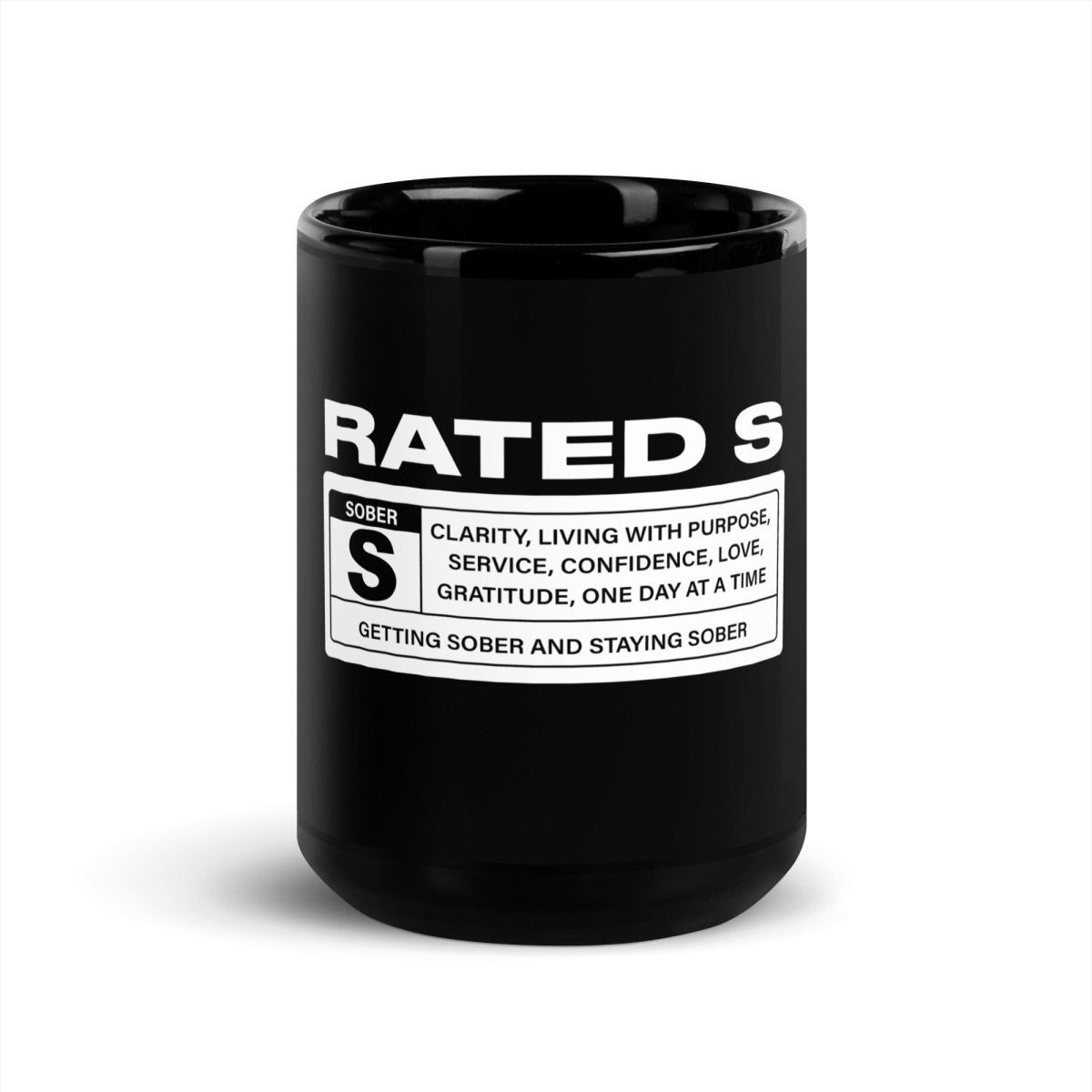 Loosid Rated S Sober Coffee Mug featuring the design