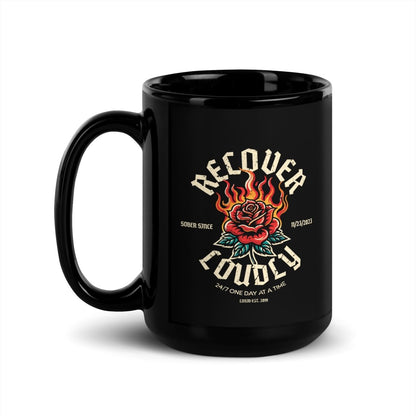 Recover Loudly Sober Coffee Mug graphic detail (view 4)
