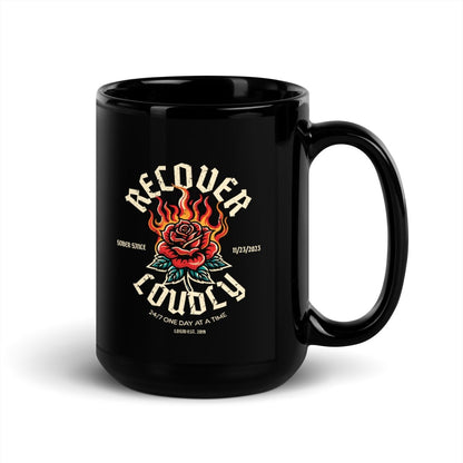 Recover Loudly Sober Coffee Mug lifestyle view (view 5)