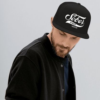 Sober Since Snapback Trucker Hat w/ Personalized Sobriety Date