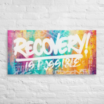 Loosid Recovery Is Possible Sobriety Art featuring the design
