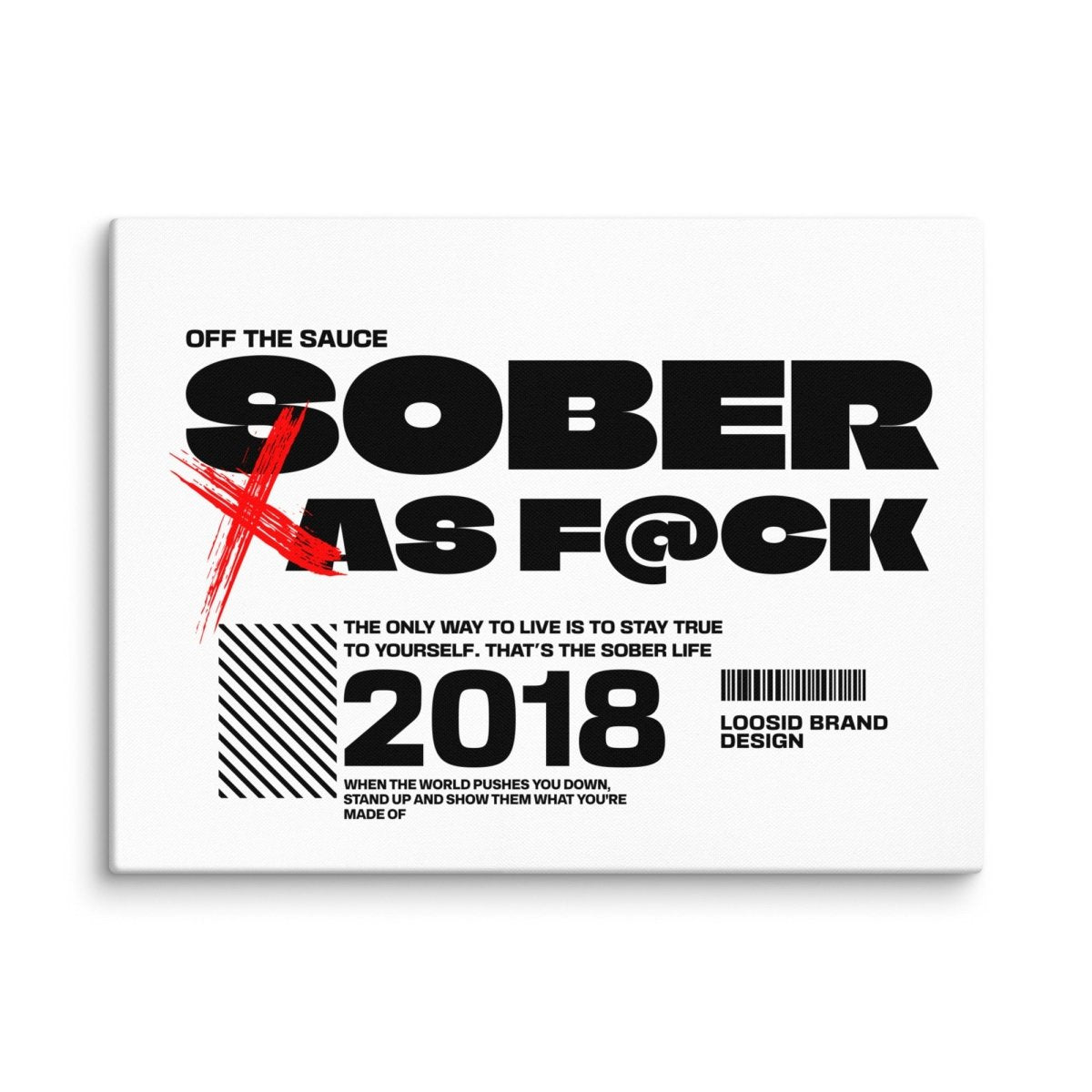 Sober As F*ck Sobriety Art flat lay styled image (view 3)