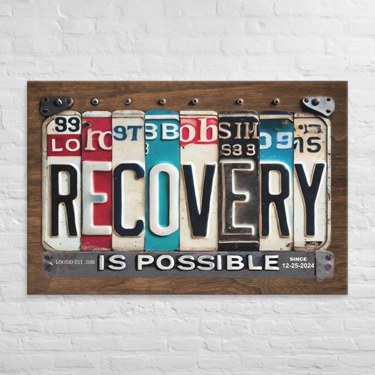 Recovery Is Possible License Plate Sobriety Art back view (view 7)