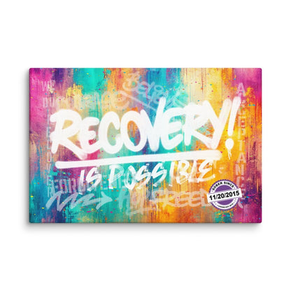 Contemporary Sobriety Art with textured graffiti aesthetics