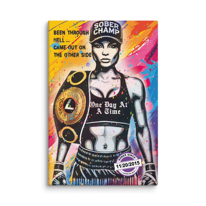 Sober Champ Women Sobriety Art lifestyle view (view 5)