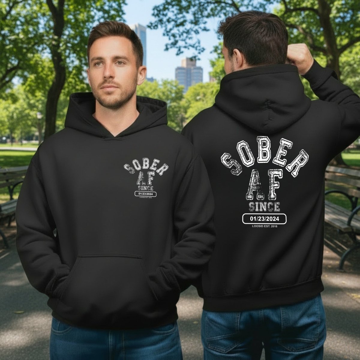 empowering sober lifestyle recovery hoodie