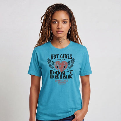 Hot Girls Sober T Shirt with Custom Sobriety Date