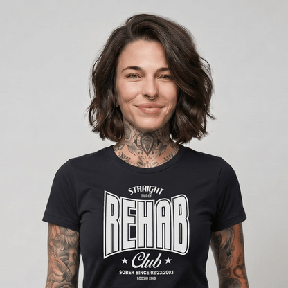 Rehab Sober T Shirt side view (view 6)
