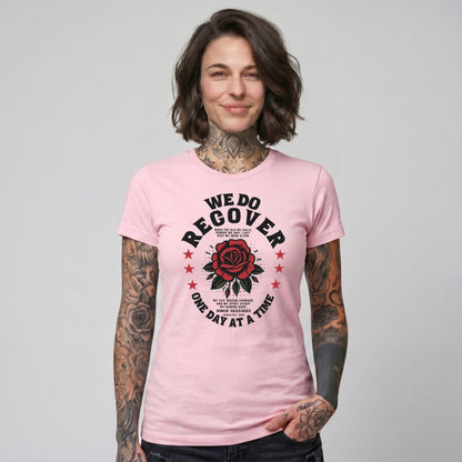 We Do Recover Sober T Shirt fit detail (view 19)