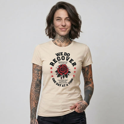 We Do Recover Sober T Shirt close-up view (view 22)