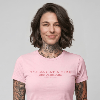 One Day At a Time Sober T Shirt featuring the design (view 21)