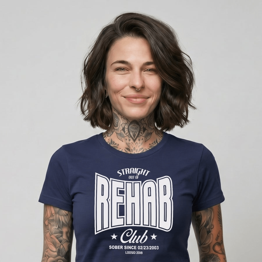 Rehab Sober T Shirt featuring the design (view 21)