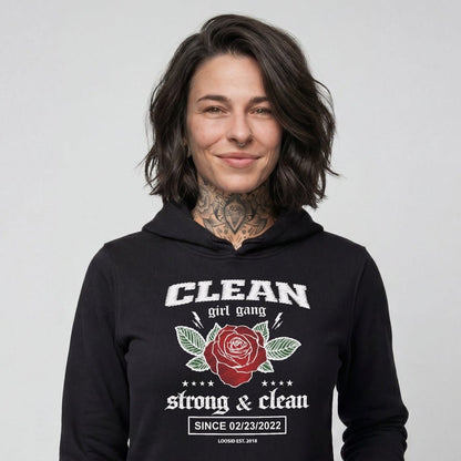 Loosid Clean Girl Gang Strong & Clean Crest Recovery Hoodie featuring the design