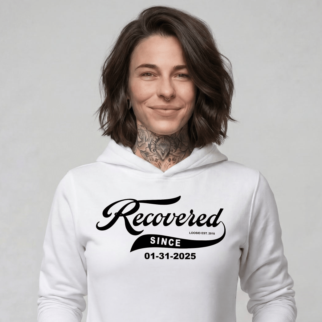 Recovered Since Recovery Hoodie lifestyle view (view 35)