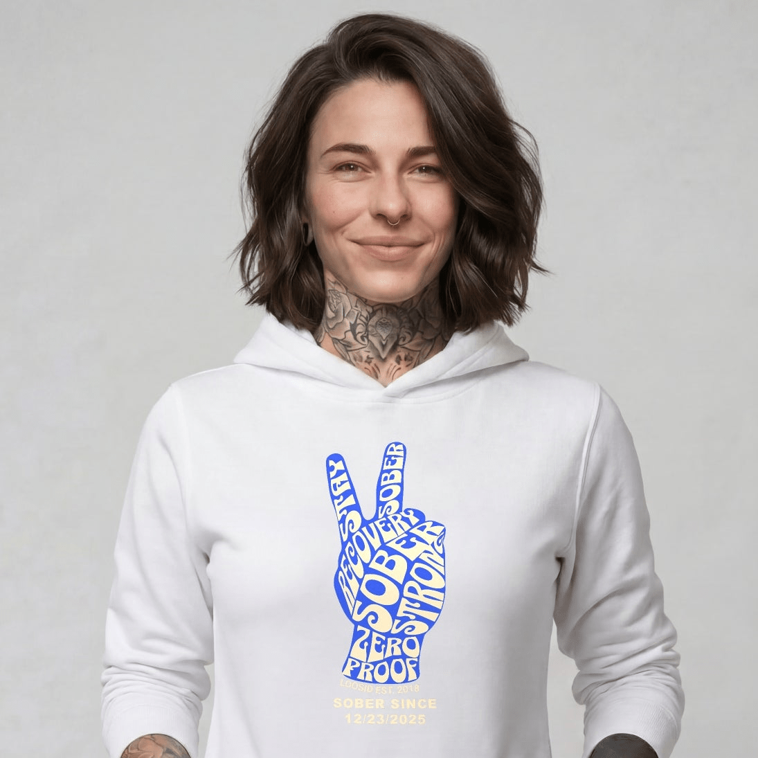 Peace & Sober Recovery Hoodie product photo (view 30)