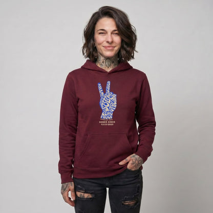 Peace & Sober Recovery Hoodie flat lay styled image (view 13)