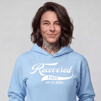 Recovered Since Recovery Hoodie back view (view 7)