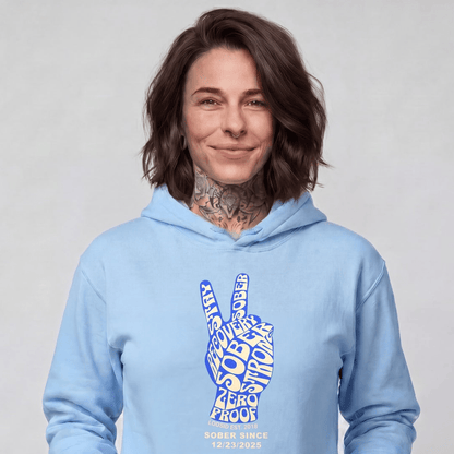 Peace & Sober Recovery Hoodie featuring the design (view 21)