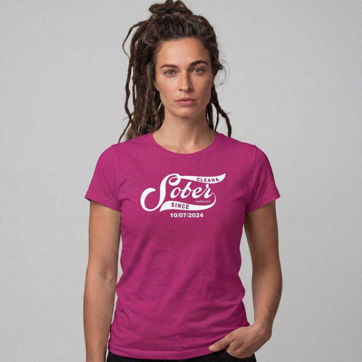 Sober T Shirt | Women's Sober Since Top with Personalized Date