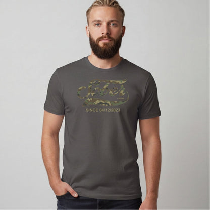 Sober T Shirt | Sober Since Camo Tee with Personalized Date