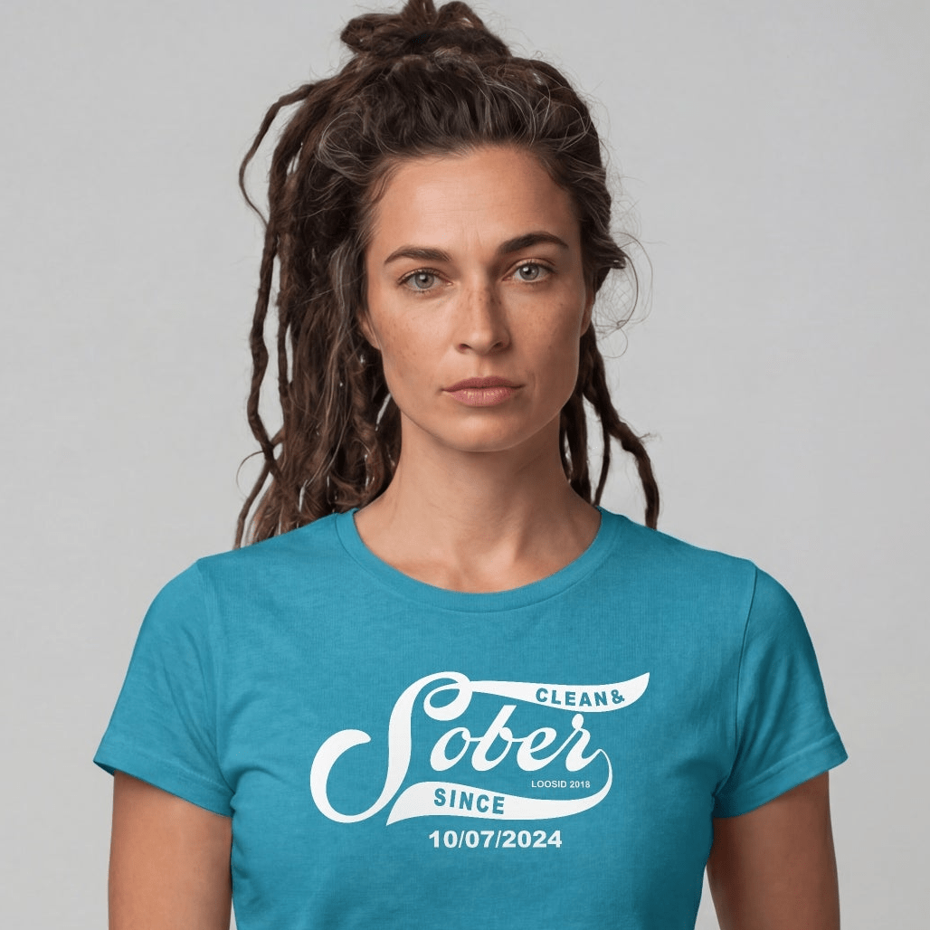 Sober T Shirt | Women's Sober Since Top with Personalized Date
